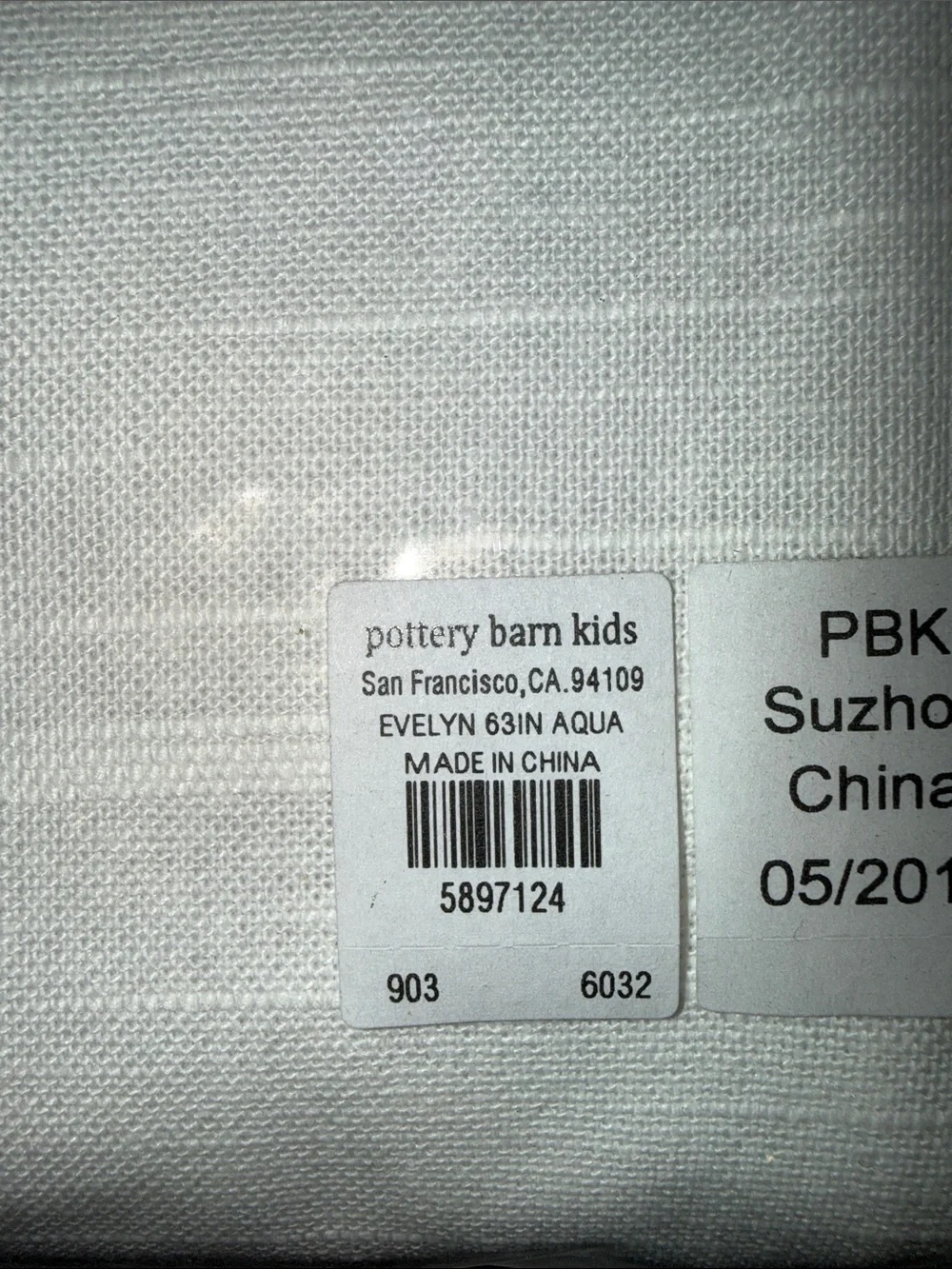 Pottery Barn Kids lightweight evelyn